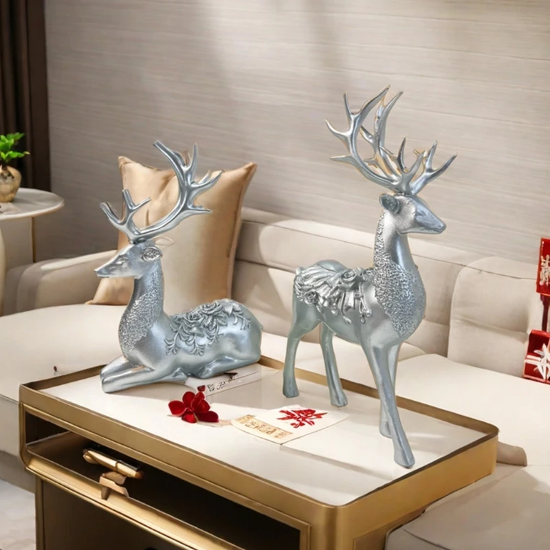 Креативная фигурка лося украшение из смолы в виде для домашнего офиса дисплея