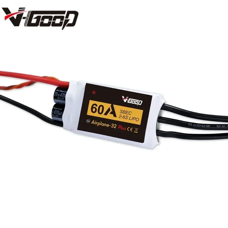 Фото Бесколлекторный ESC VGOOD 6A/15A/20A/30A/40A/60A/80A/100A/120A/150A 2-6S 32-бит с 1.5A SBEC для аксессуаров радиоуправляемых самолетов №4