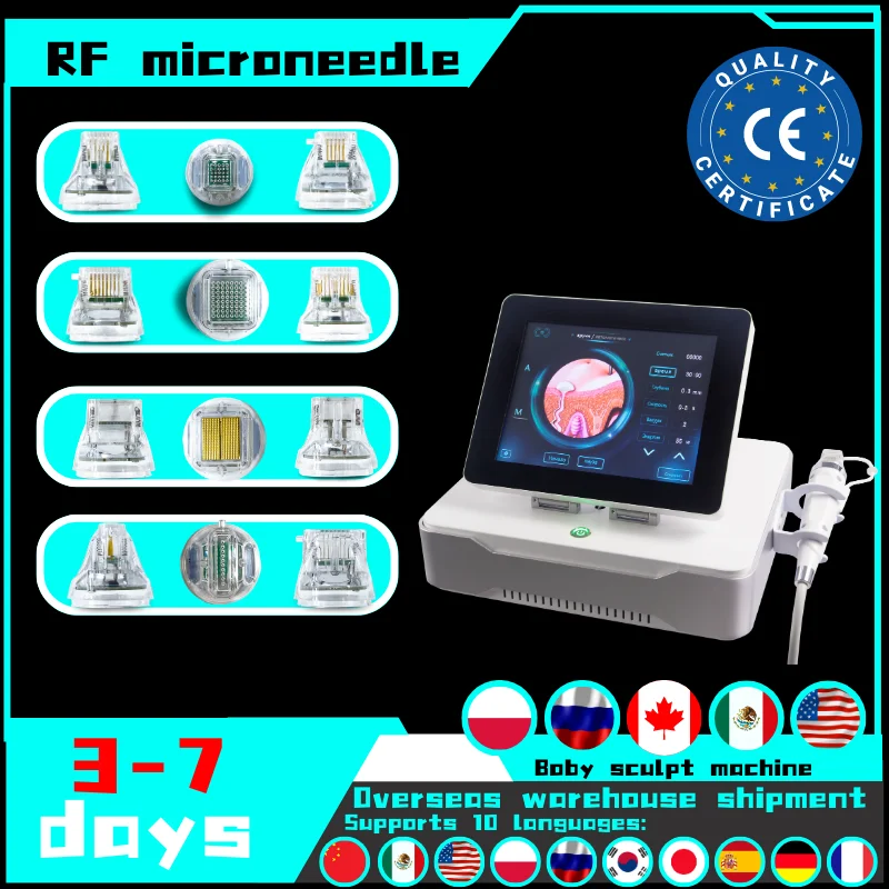 

Gold RF Fractional Micro Needle Microneedle Beauty Machine Stretch Mark Remover Skin Tight Face Lifting Equipment