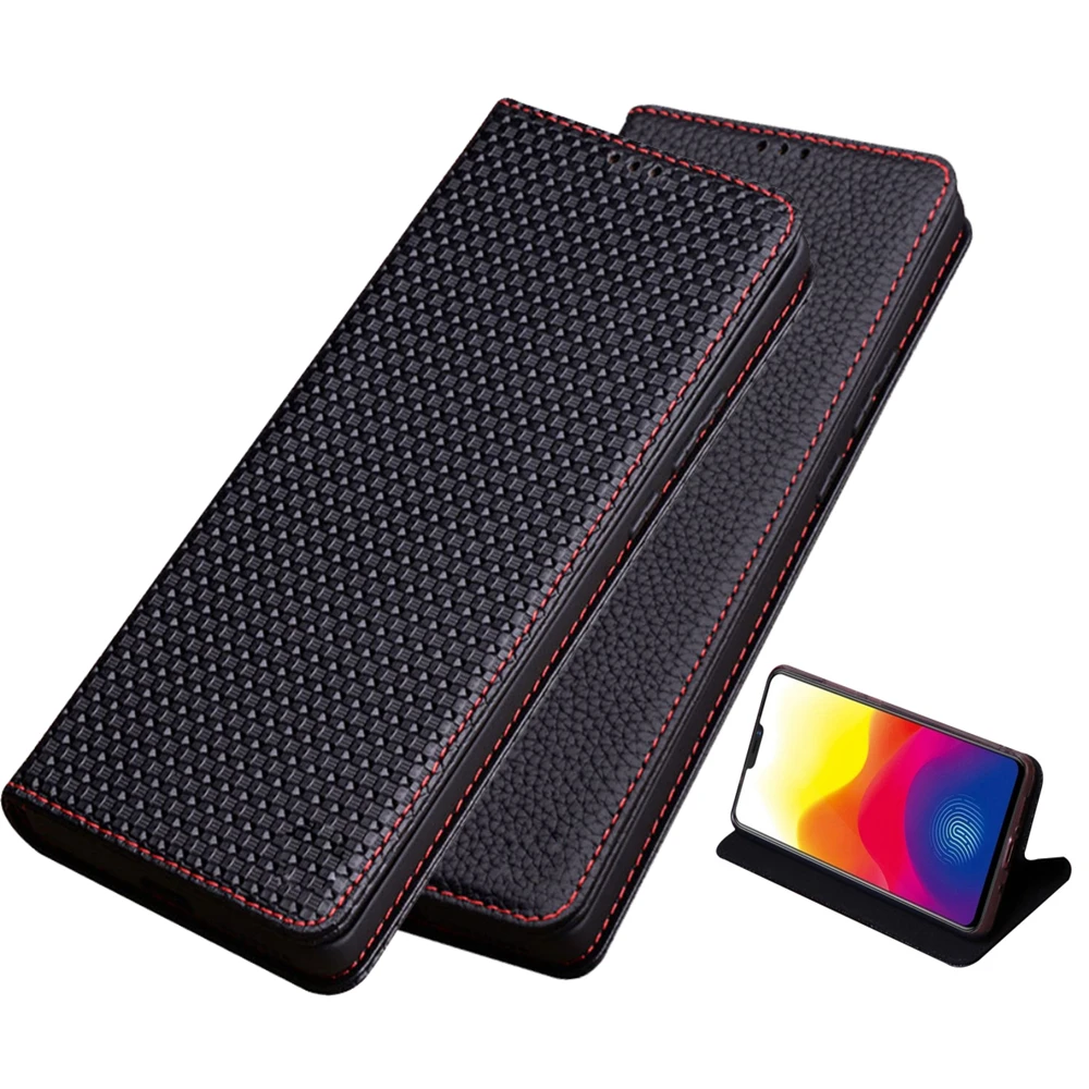 

Cowhide Leather Magnetic Booklet Flip Case For Sony Xperia L4 Phone Bag For Sony Xperia L3/Sony Xperia L2 Phone Case Kickstand