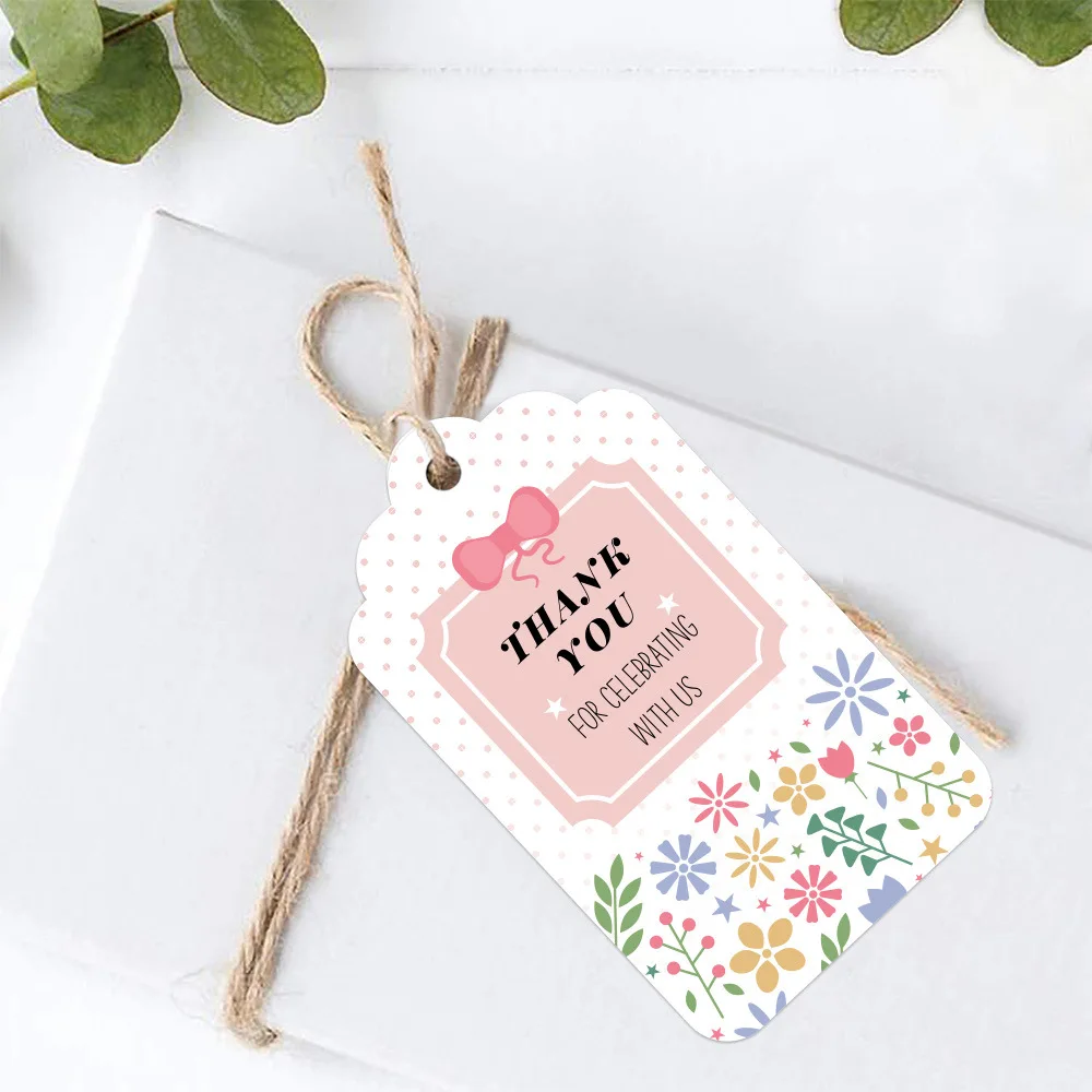 Подвесная Этикетка из крафт-бумаги 50 шт. бирка со шнуром поздравительные