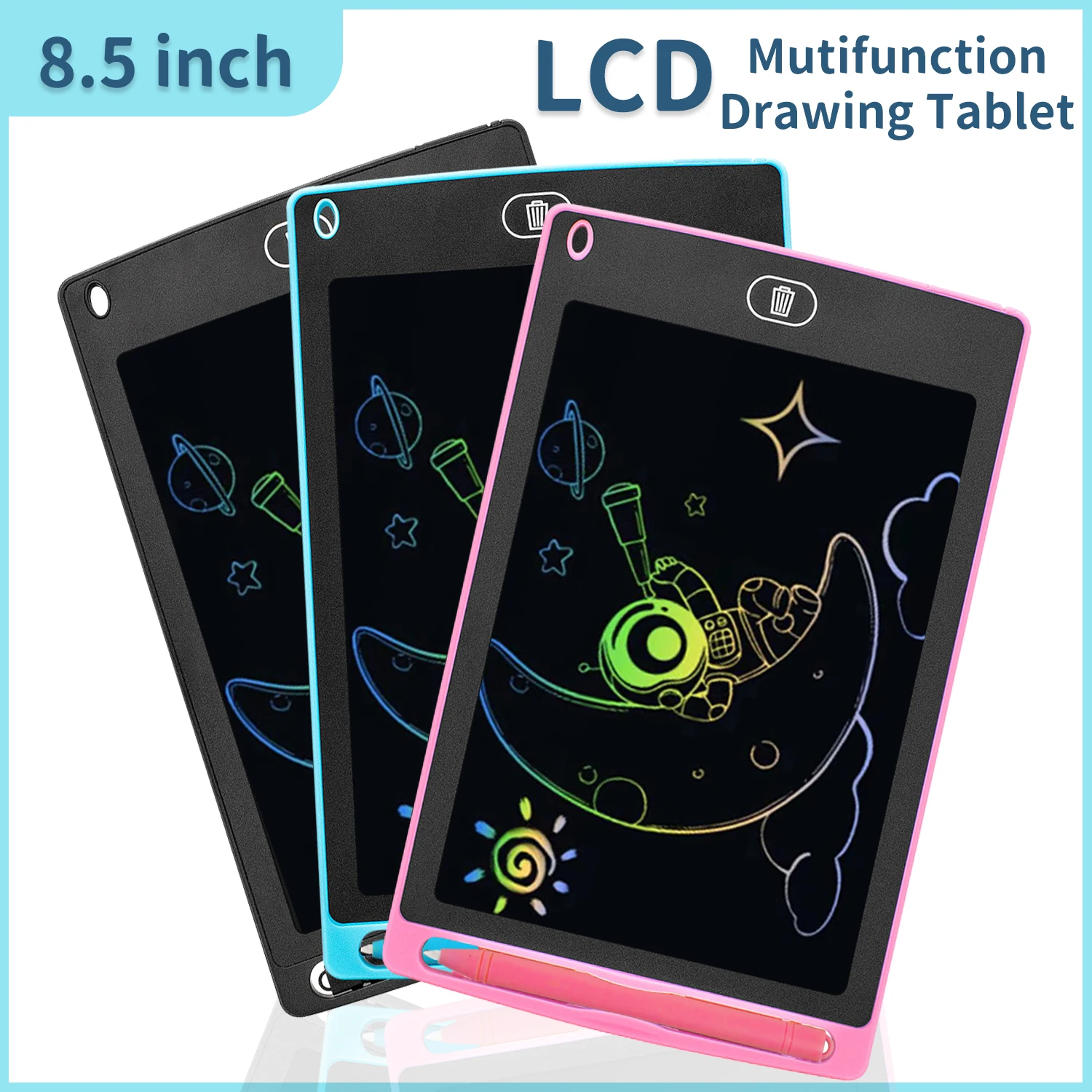 

New 8.5 Inch LCD Children Drawing board Intelligence Early Education Online Class Learning Painting Writing Board Light Energy