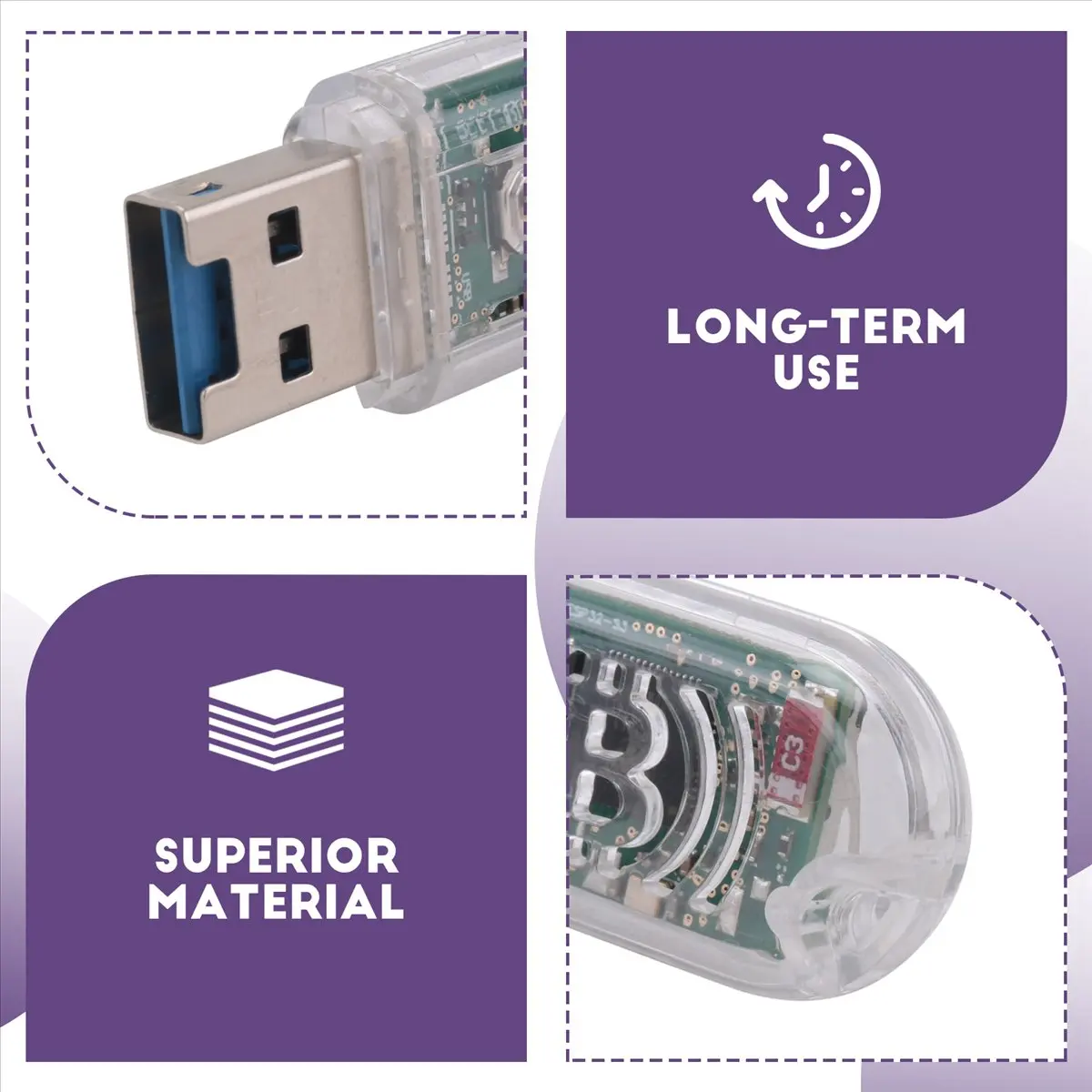 Фото (AD11) Мини-USB-майнер V2 74KH/S для криптовалюты BTC, соло-майнер для лотереи, с дисплеем №5