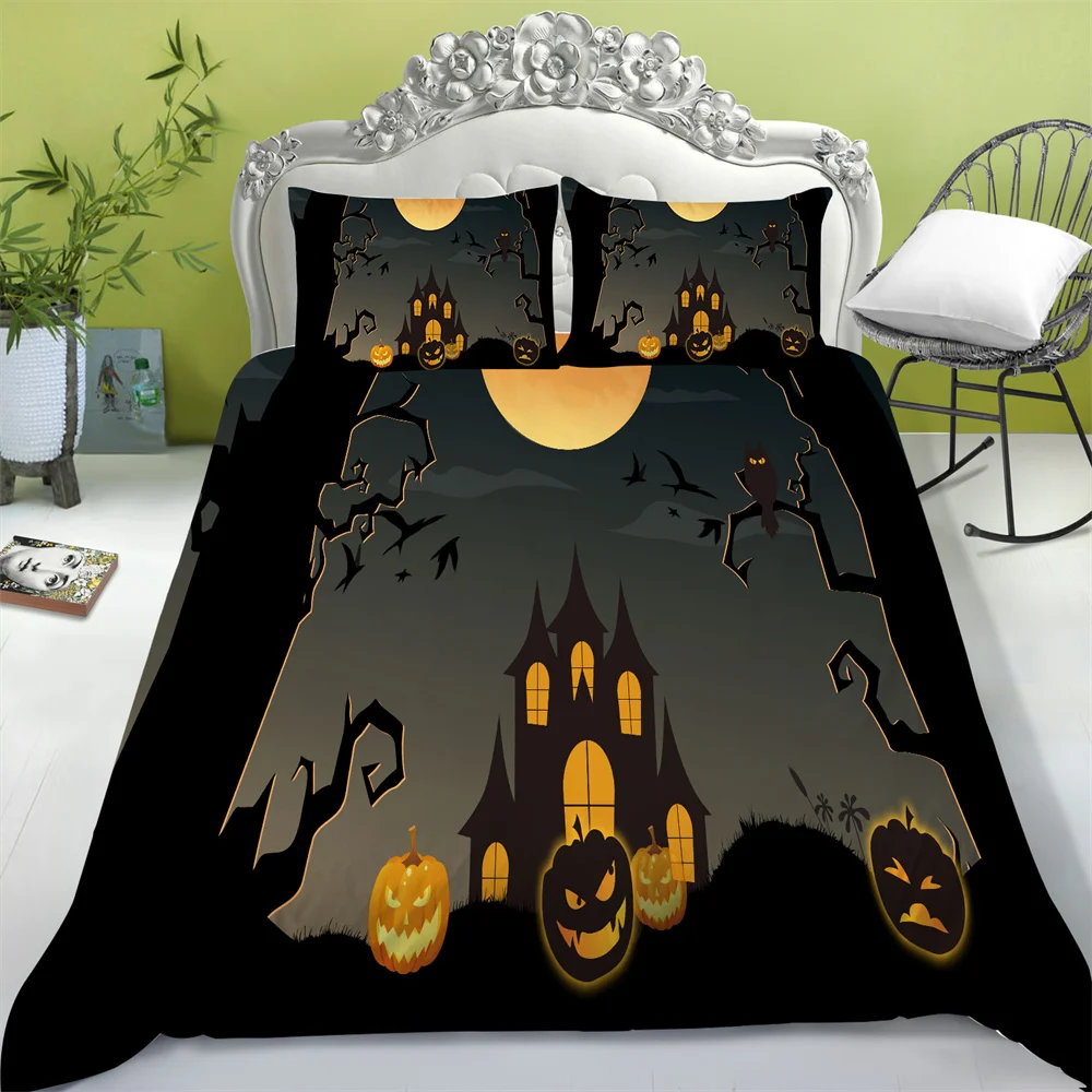 

Высококачественное домашнее постельное белье с принтом на Хэллоуин пододеяльники уникальный дизайн пододеяльник Королевский одноразмерн...