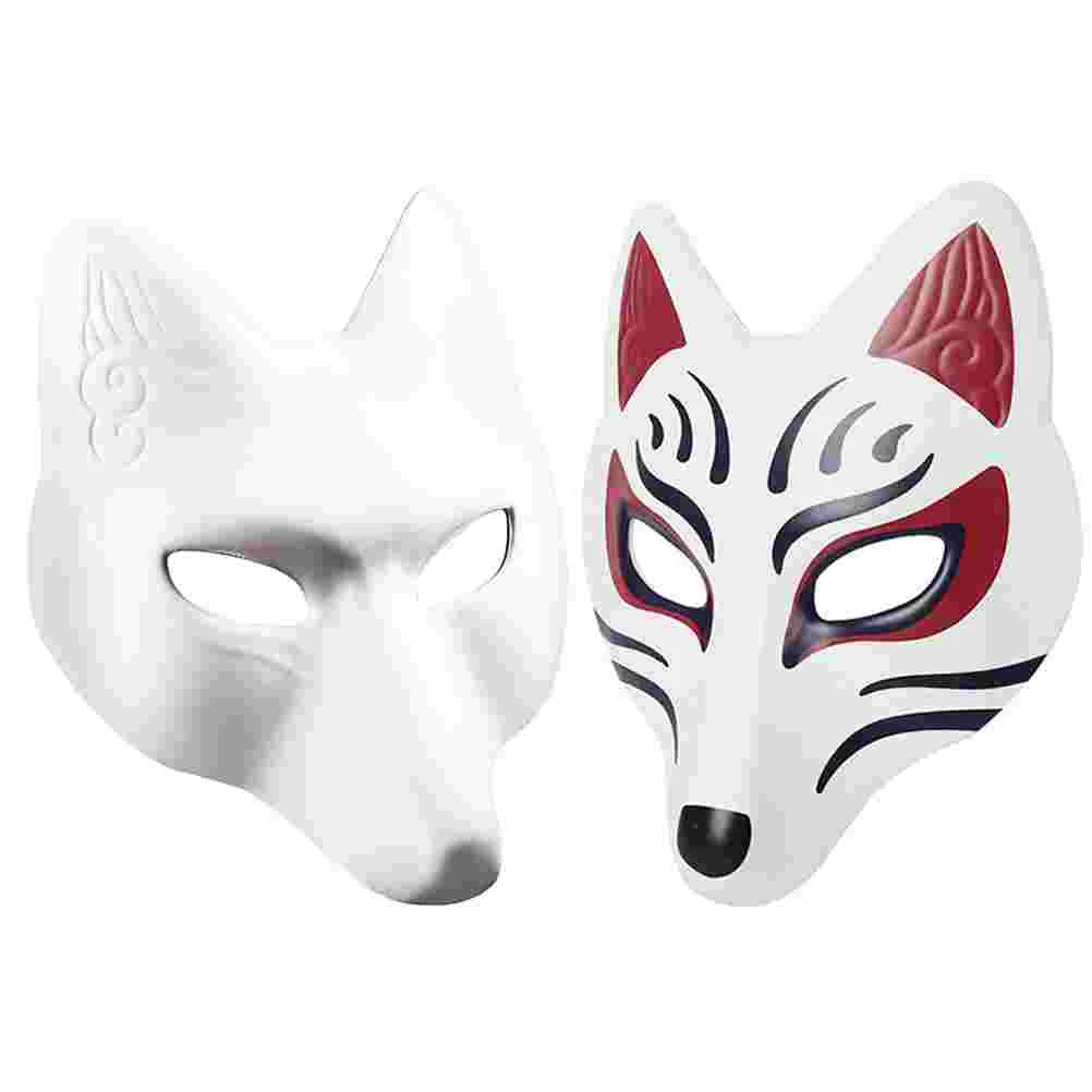 

Fox Mask Base Blank DIY Masks Masquerade Women Unpainted Handmade White Party Adult