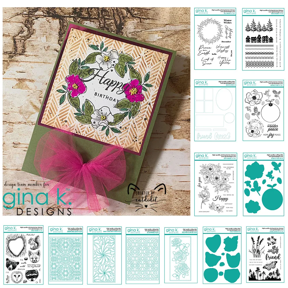 

3D Diamonds Cover Plate Winter Forest Bouquet Rose Mini Slimline Plate New Cut Dies and Stamps Diy Scrapbooking Paper Gift Craft