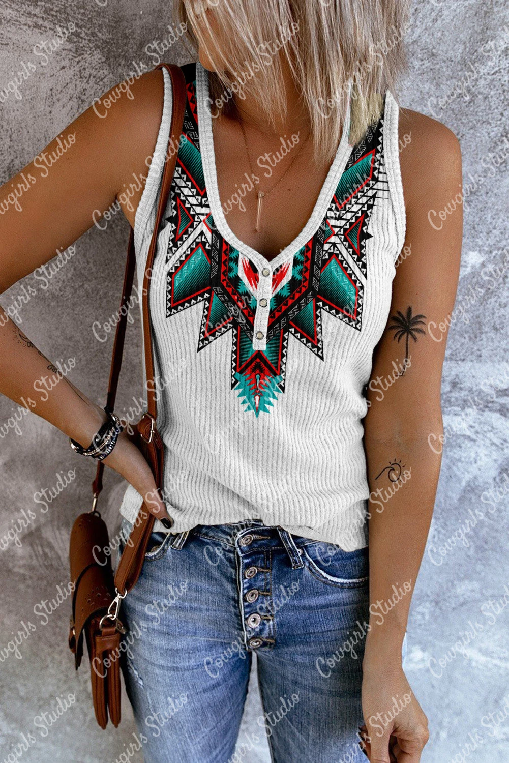 

Женская Повседневная футболка с винтажным принтом