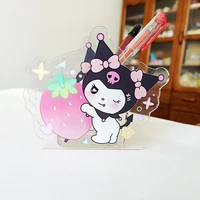 anime surrounding kawaii sanrio acrylic transparent pen holder cute ins creative cartoon stationery storage box gift toy