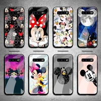 mickey mouse cute phone case tempered glass for samsung s20 plus s7 s8 s9 s10 note 8 9 10 plus
