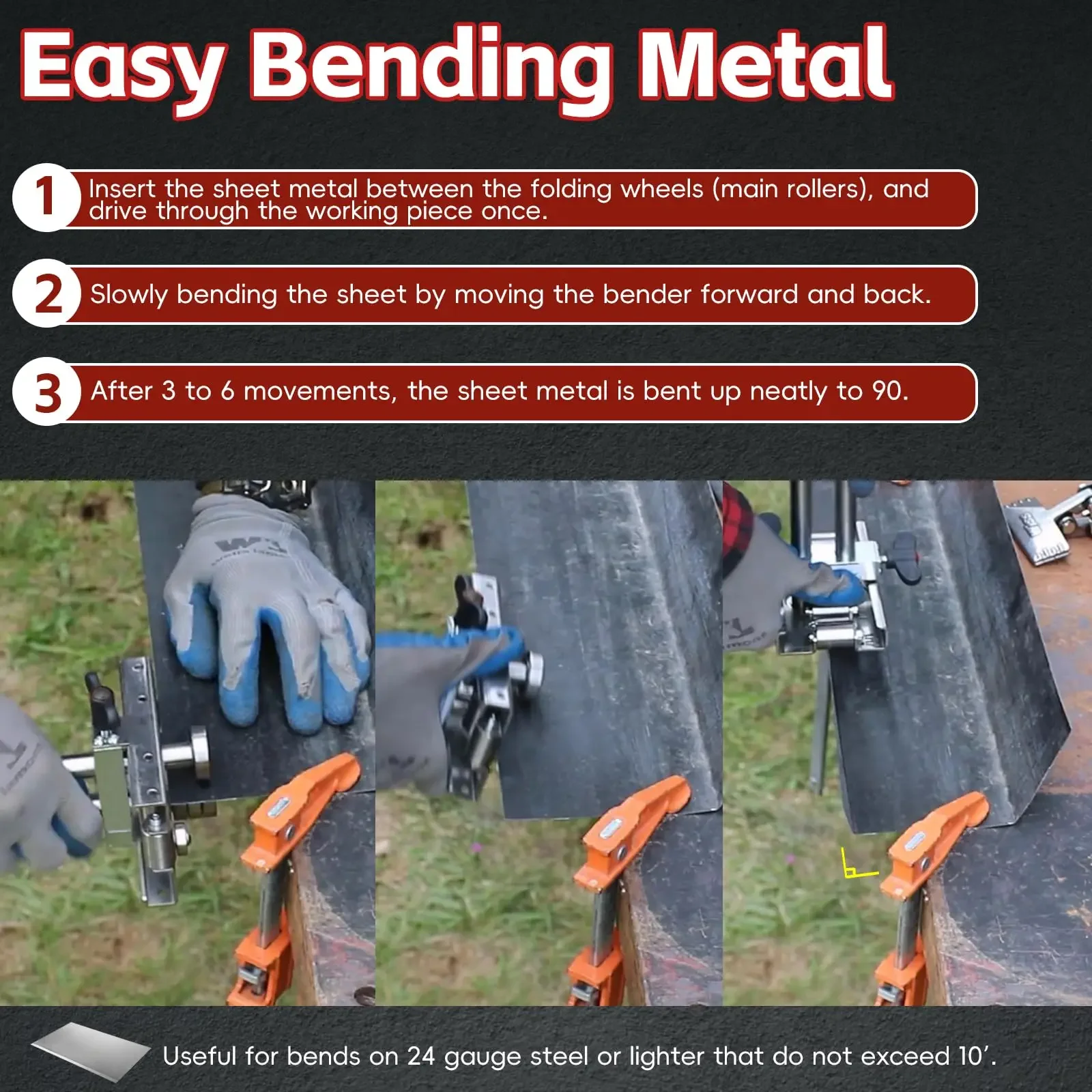 2204 Uni Bender Бендер для листового металла регулируемая высота изгиба от 3/8 до 8 дюймов