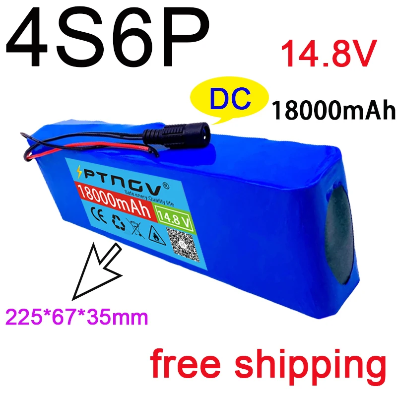 

Original 4S6P 14.8V 18Ah Lithium-Ion Rechargeable Battery With Built-In Bms for Night Fishing Light Battery Replacement