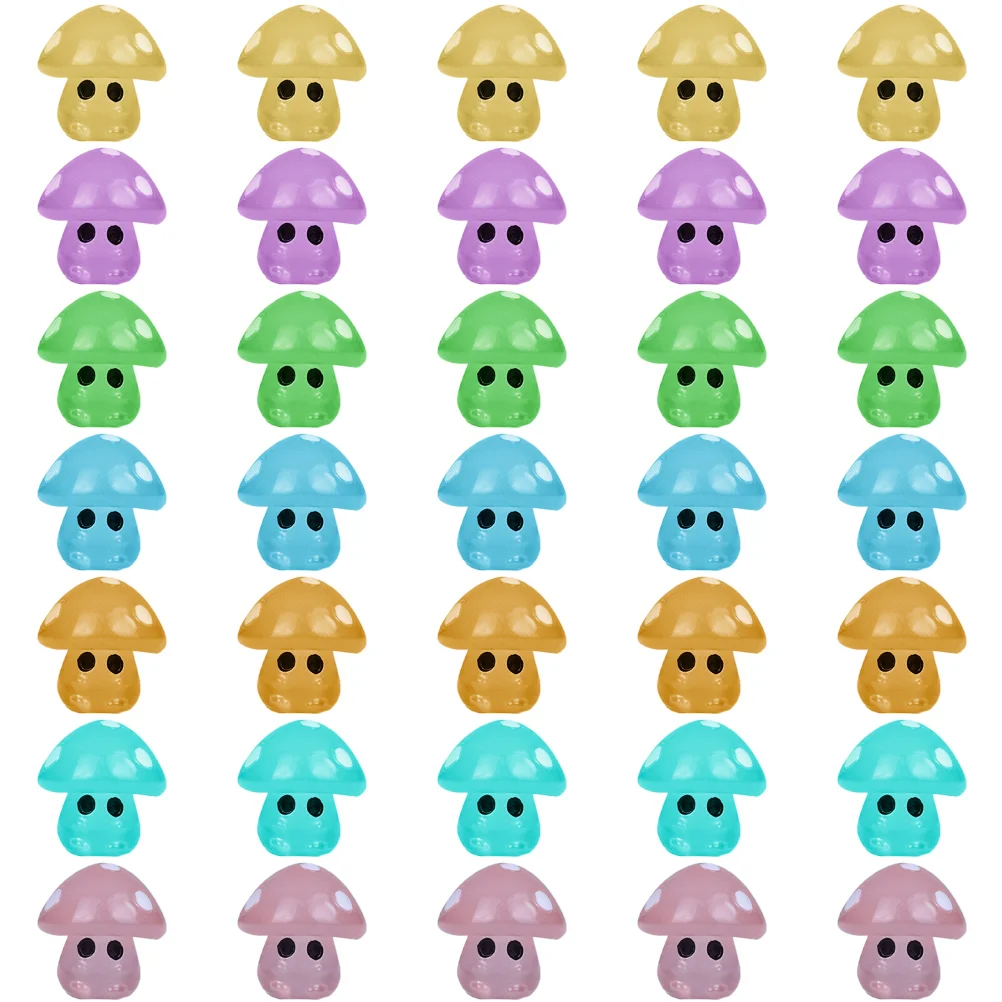 35 шт. светящиеся грибы миниатюрные украшения для растений горшки крошечные