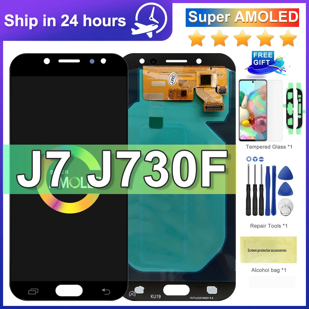 

Super AMOLED LCDs For Samsung Galaxy J7 Pro 2017 J730 J730F LCD Display and Touch Screen Digitizer Assembly Brightness Control