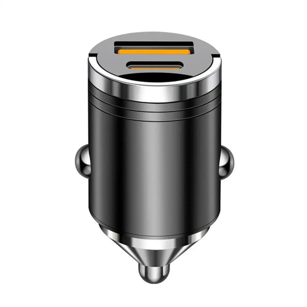 Фото Автомобильное зарядное устройство Mini Advanced Sense, супер быстрая зарядка PD, металлическое зарядное устройство 100 Вт для сиденья, Скрытая Зажигалка, Wholes, автомобильный переключатель Ciga Q3H5 №5