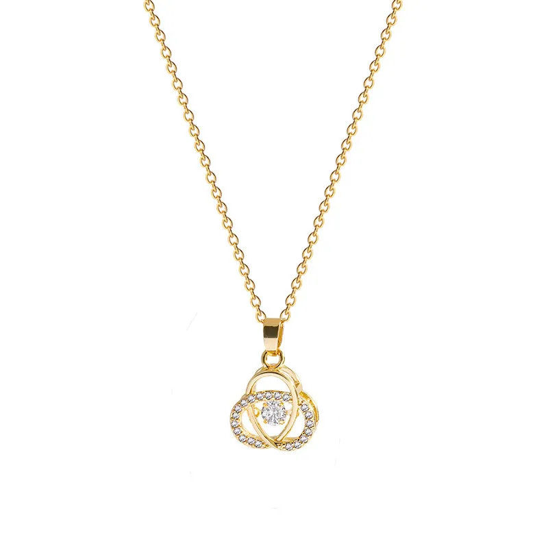 

2022 Women Necklace Online Celebrity Necklace Korea Simple Versatile Zircon Flowers Titanium Clavicle Chain Cold Wind Neck Chain