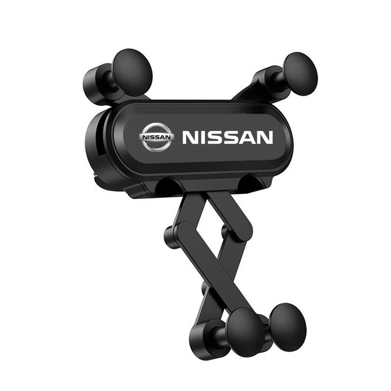 

ABS Gravity Sensing Car Logo Phone Holder Car Air Vent Mount Stand For Nissan logo Qashqai J10 J11 X-Trail t32 Tiida Almera Tean