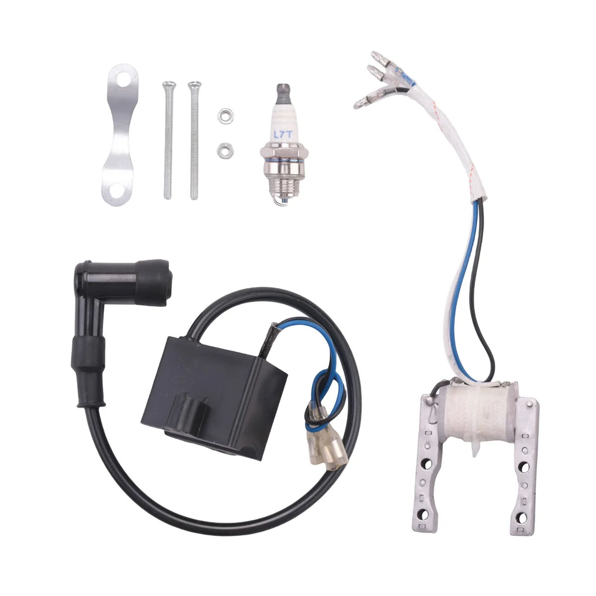 Мотор CDI Bobine Dɺllumage Magnetic Stator Jeu de Bougie для 2 Temps 49Cc 50Cc 60Cc 80Cc Moto Vélo