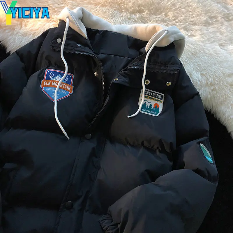 YICIYA Autumn And Winter Men And Women Tide American Hip-hop Style Baseball Uniform Jacket Trend Handsome Couple Hoodies Jackets