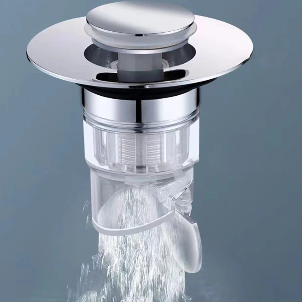 

1 Pack Sink Plug Deodorant Bouncing Filter Plug Plug Plug And Play Porous Filter Sewer Plug Silver Stainless Steel