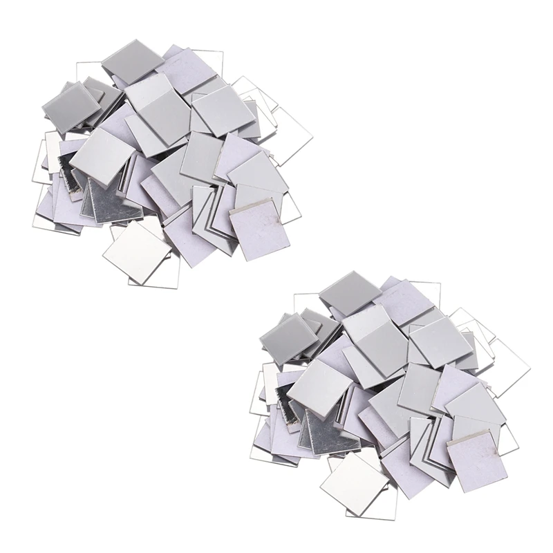 

Зеркальная фотонаклейка, 3D Стик для декора комнаты, 200 шт. (серебристый)