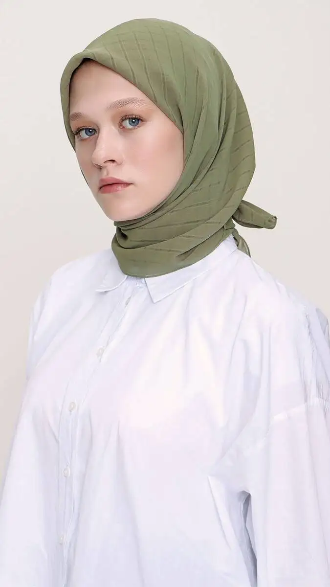 Women's Pattern Thin Rio Scarf Khaki