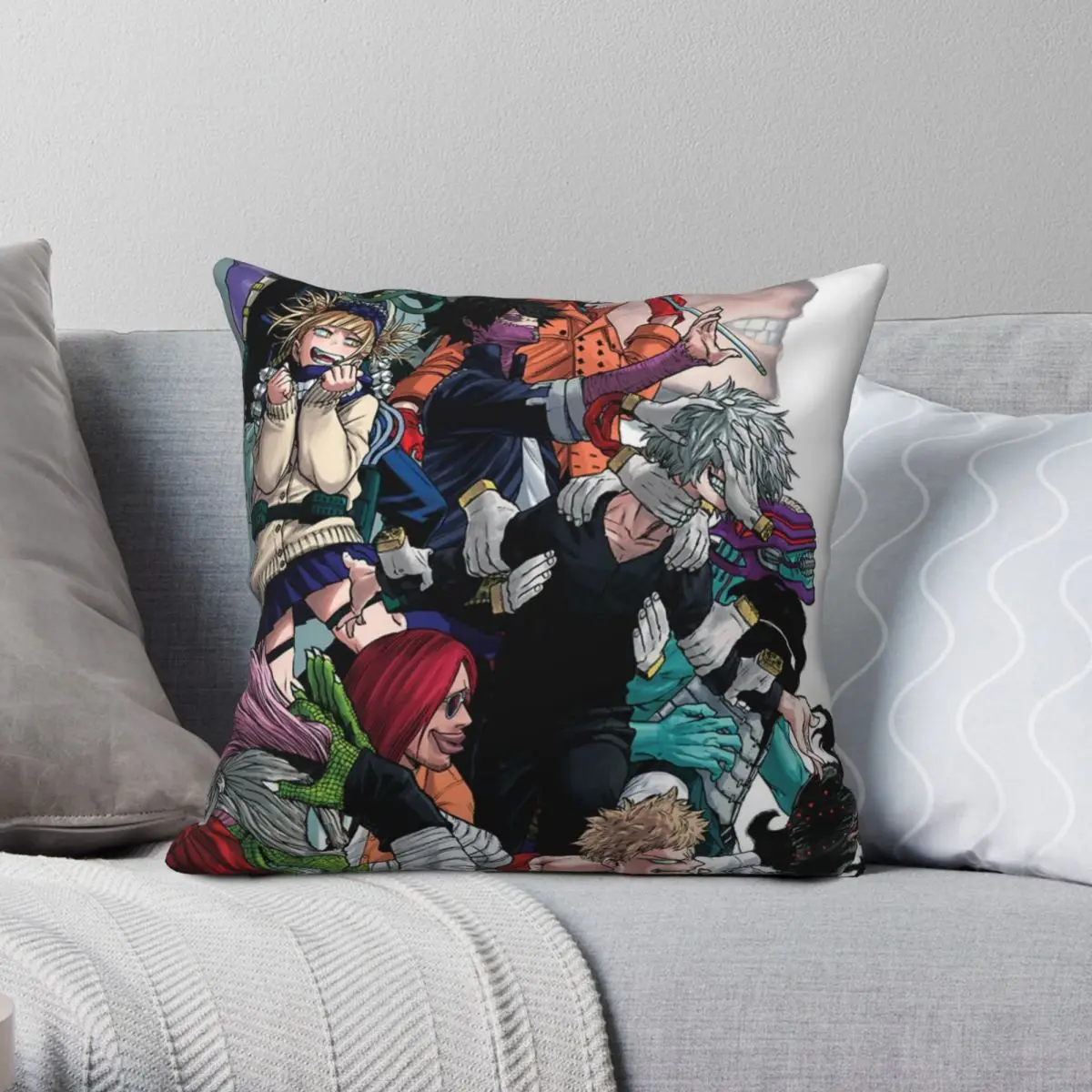 

League Of Villains Pillowcase Polyester Linen Velvet Printed Zip Decorative Throw Pillow Case Sofa Seater Cushion Case 45x45