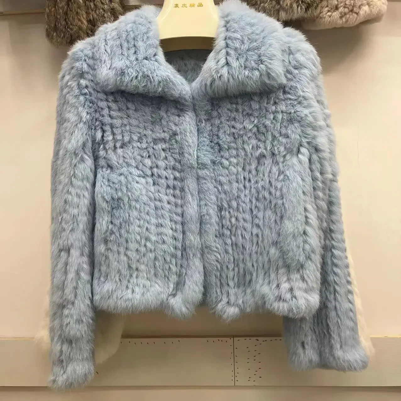 Роскошные новые женские вязаные пальто из натурального кроличьего меха куртки