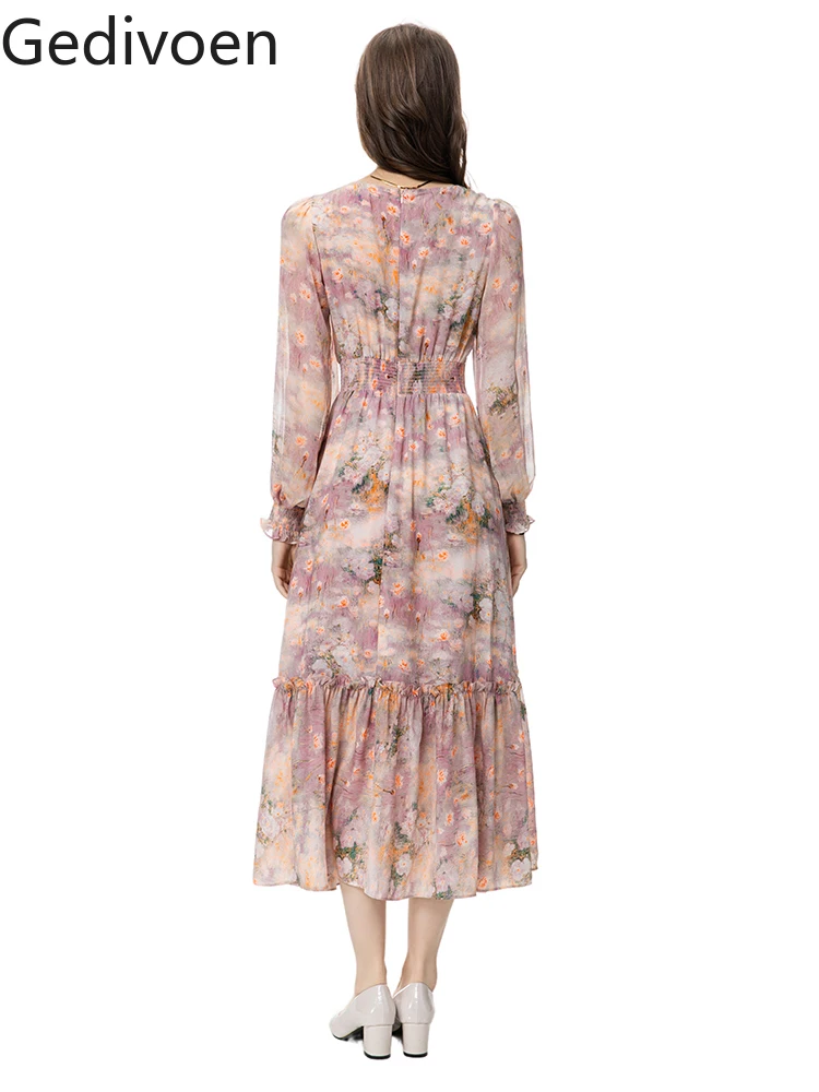 Модные Дизайнерские летние женские платья Gedivoen с круглым вырезом воротником