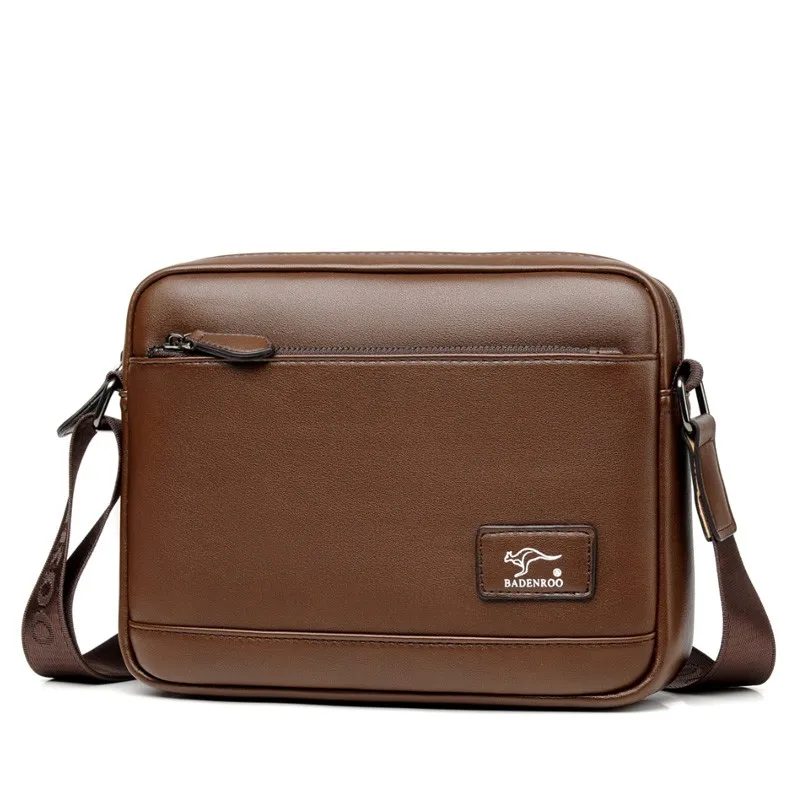 Брендовая мужская сумка через плечо с несколькими карманами на молнии