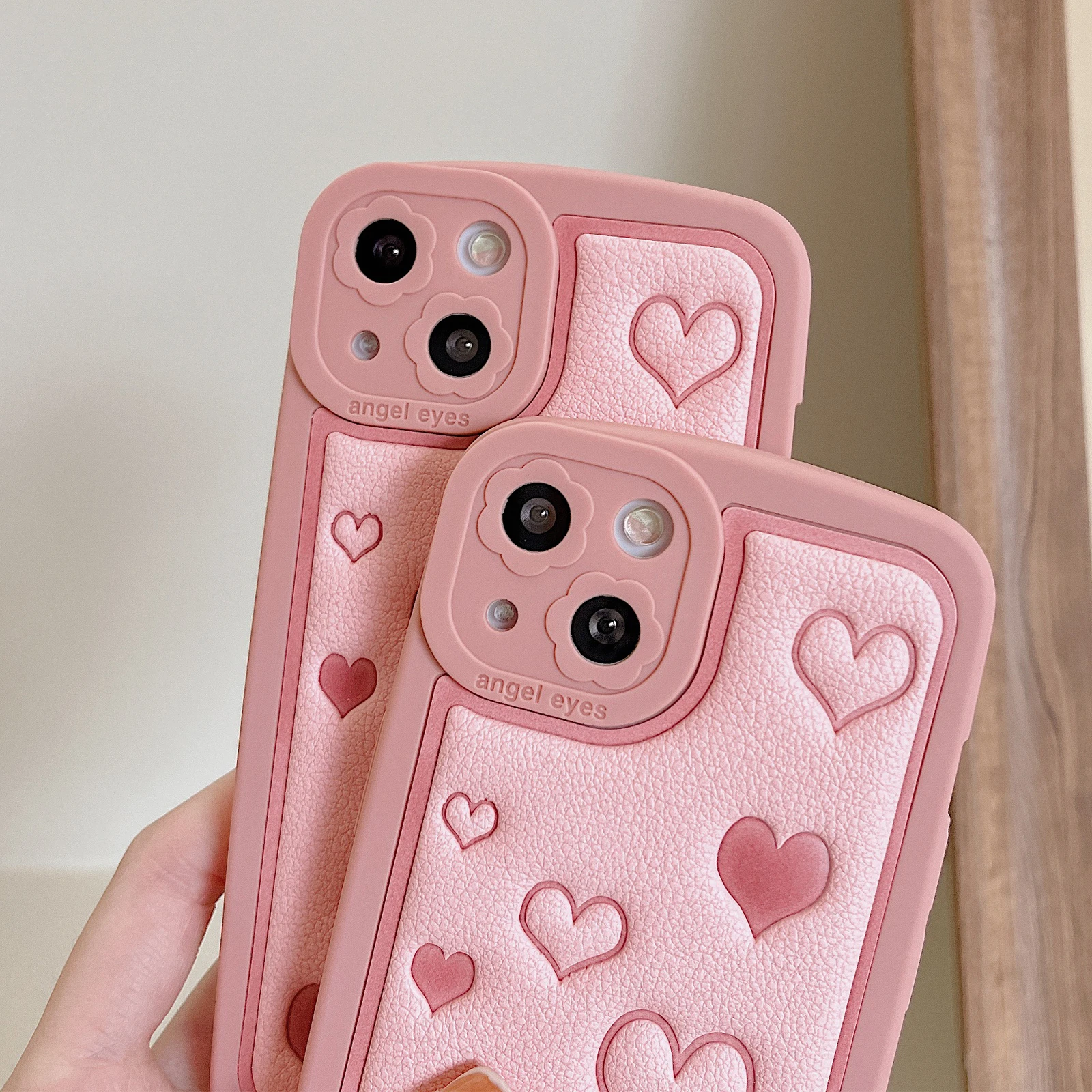 Защитный чехол INS для телефона с сердечками цветами и камерой iPhone 13 Pro Max 11 12 XR X XS 7 8