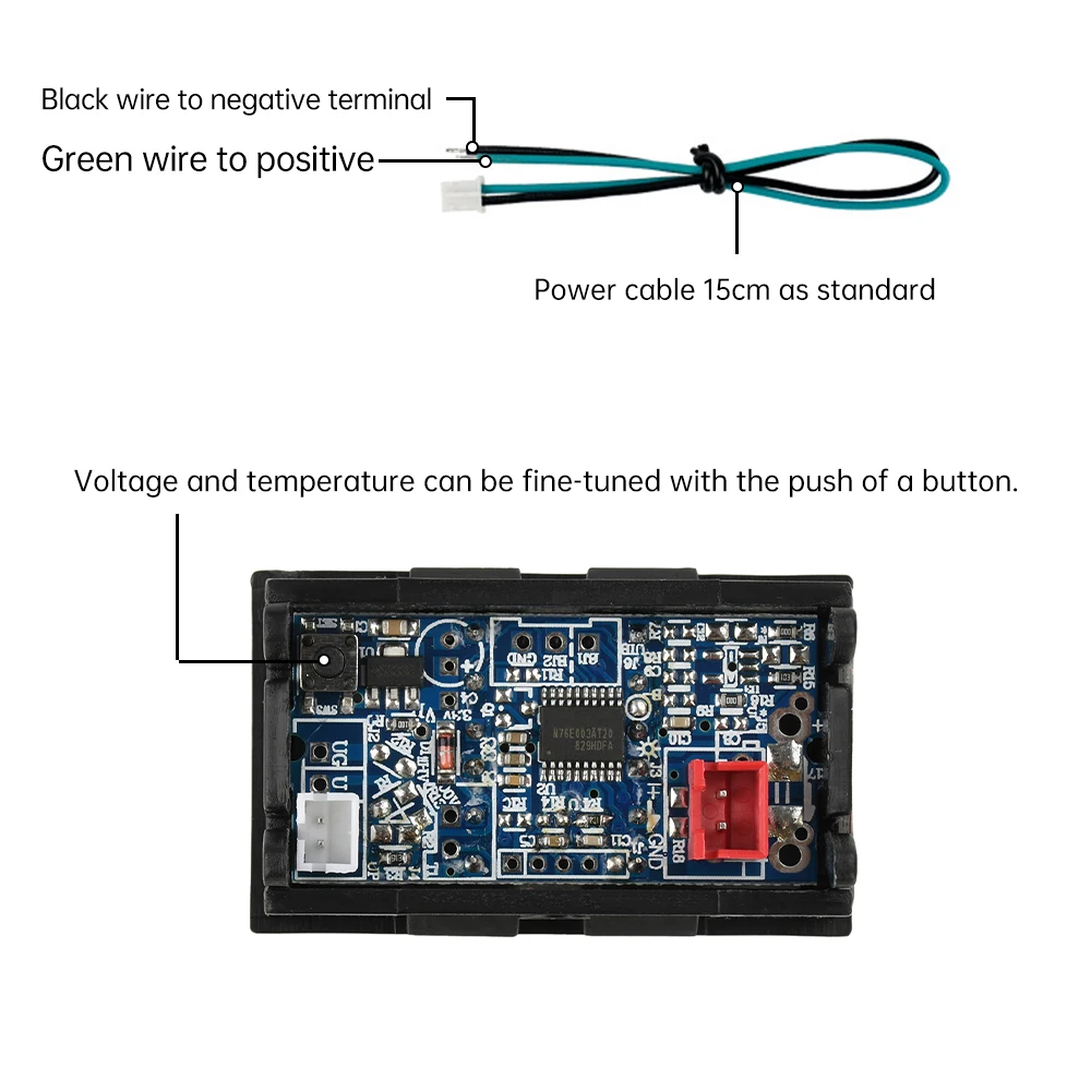 Универсальный DC 4-28 В 0 28 дюйма светодиодный цифровой автомобильный вольтметр