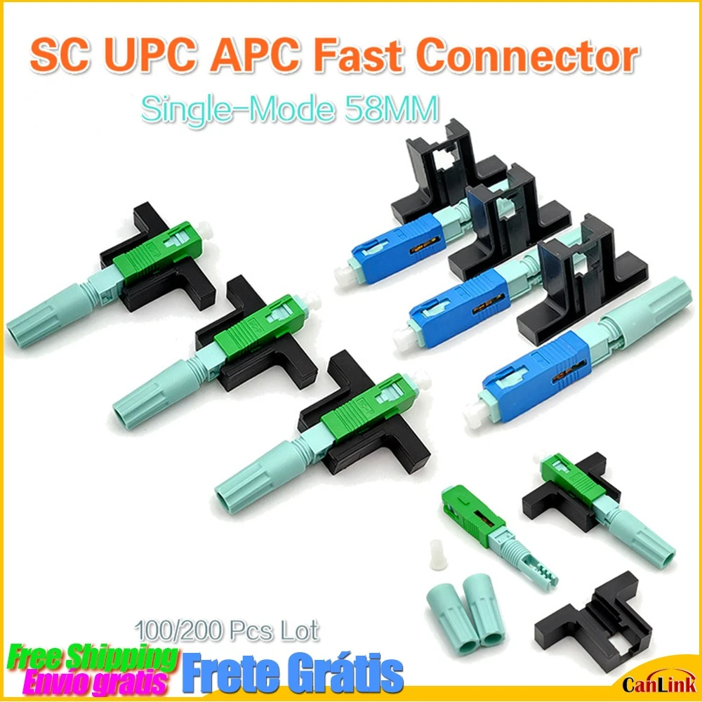 

Блок фиксированной длины 58 мм LX58 однорежимный SC UPC APC быстрый соединитель FTTH инструмент 58 мм коннектор быстрый соединитель 50/100/200/300 шт./парти...