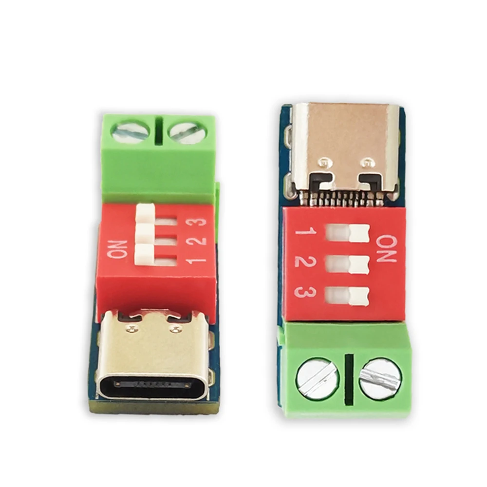 

2PCS Type-C PD QC Trigger 5V~20V Fast Charging Test Board DC Adjustable Voltage Power Module Dial Adjustment Voltage