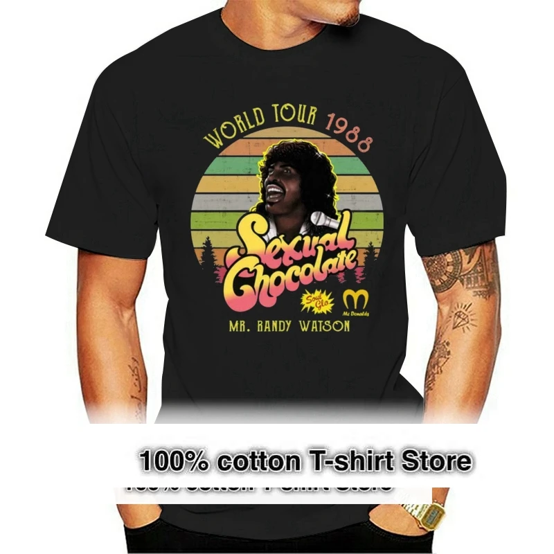 

World Tour 1988 Sexual Chocolate Mr Randy Watson G200 Black Cotton T-Shirt Men Birthday Gift Tee Shirt