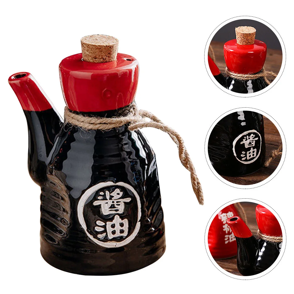 

Ceramic Vinegar Bottle Japanese Vinegar Cruet Vinegar Bottle with Pourer Ceramic Oil Dispenser Seasoning Dispenser