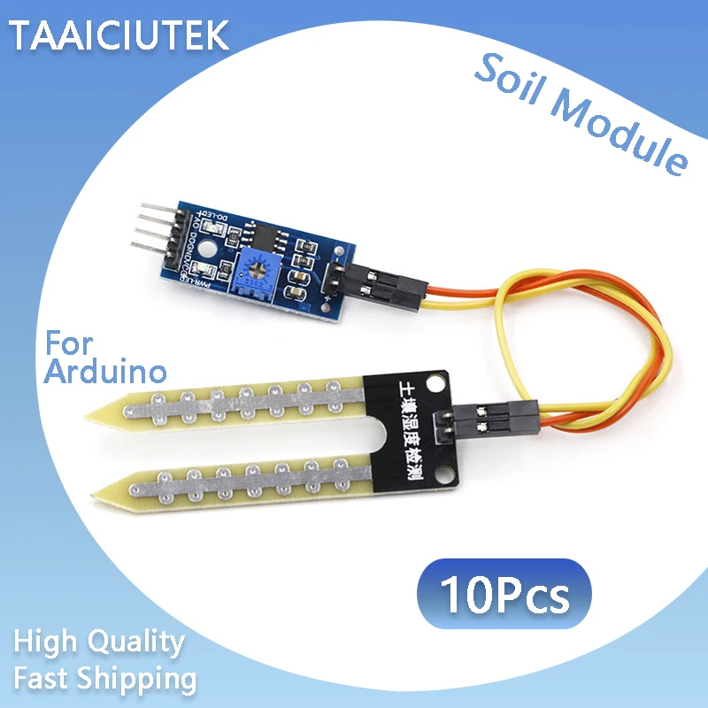 

10Pcs Soil Moisture Meter Detection Module Intelligent Electronic Soil Sensor for Arduino Moisture Module Robot Suitable U7Q9