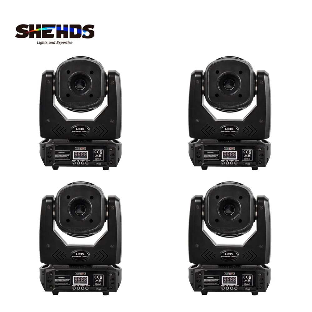 

SHEHDS 4 шт. 80 Вт светодиодный светильник с подвижной головкой, 3-гранная призма, DJ-проектор DMX 512, необычный точечный светильник для дискотеки, свадьбы, вечеринки, ночного клуба