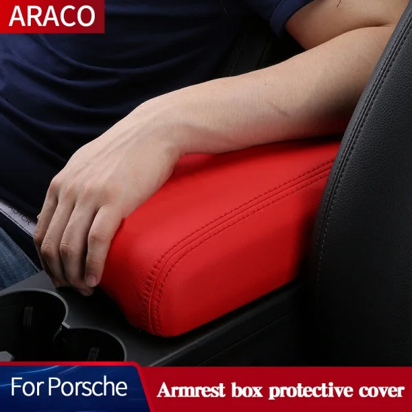 

For 2011-2019 Porsche Cayenne Macan Armrest Box Protective PU CoverAutomotive Interior Accessories Four Seasons Universal
