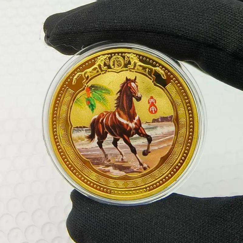 

Китайские монеты 2026 года лошади Lucky Animal