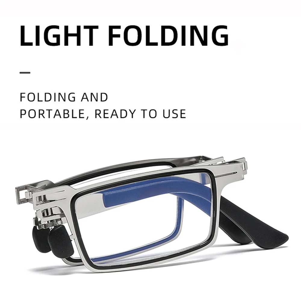 

Portable Metal Foldable Reading Glasses Ultralight Men Business Presbyopia Glasses Eyewear Yeglasses Glasses