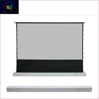 xyscreens electric floor rising alr grey projection screen pull up screen for short throw laser projector edl gf1