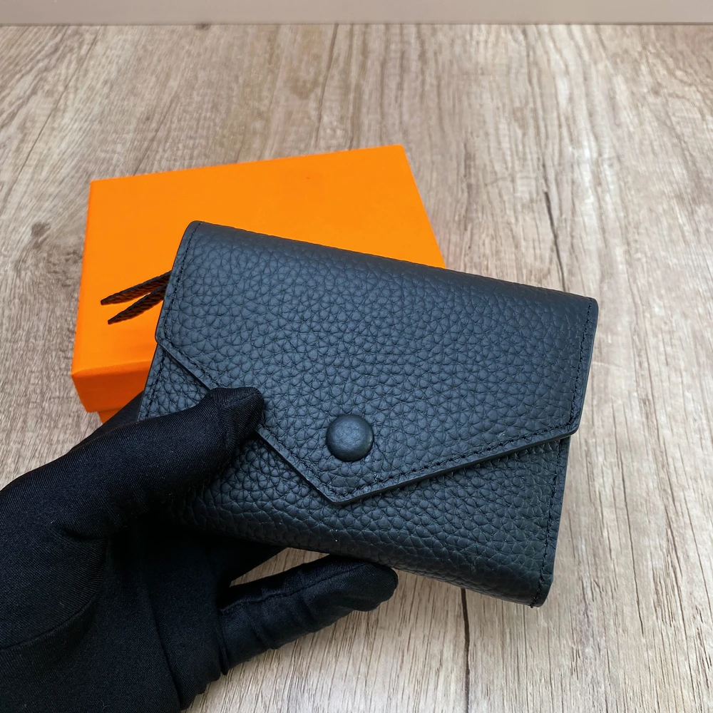 Luxury Designer Classic Wallets For Women Man Coin Purses Genuine Leather Card Bank Card Holder Banknote Clip Zipper Pouch 2022