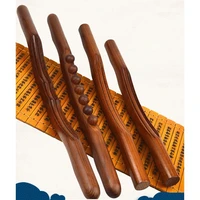 4pcs carbonized wooden massage stick for body back neck guasha tool guasha massage tool meridian dredging scraping rod