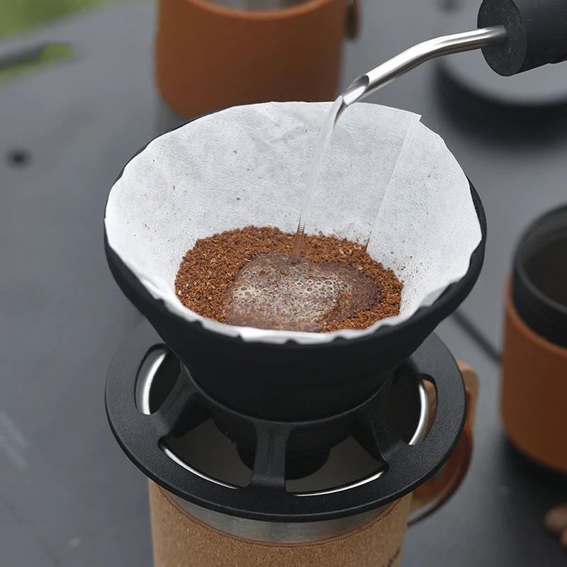Filter Coffee Outdoor Camping Portable V60 Filter Bowl Foldable Silica Gel Maker Reusable Funnel Folding Kitchen Home