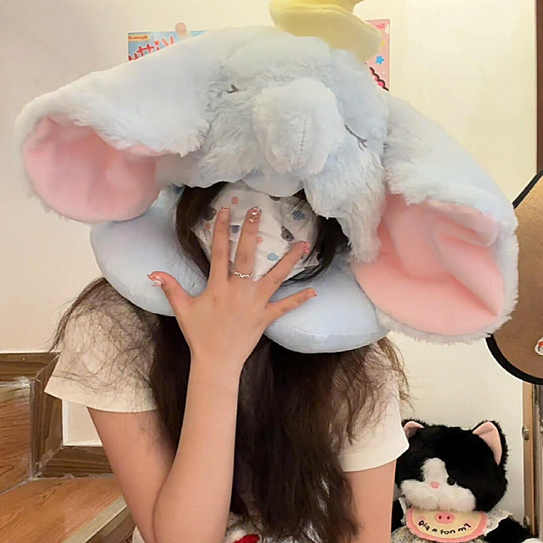 Disney Marie Cat Dumbo плюшевая U-образная подушка с капюшоном Sanrio My Melody LittleTwinStars Sweet Piano
