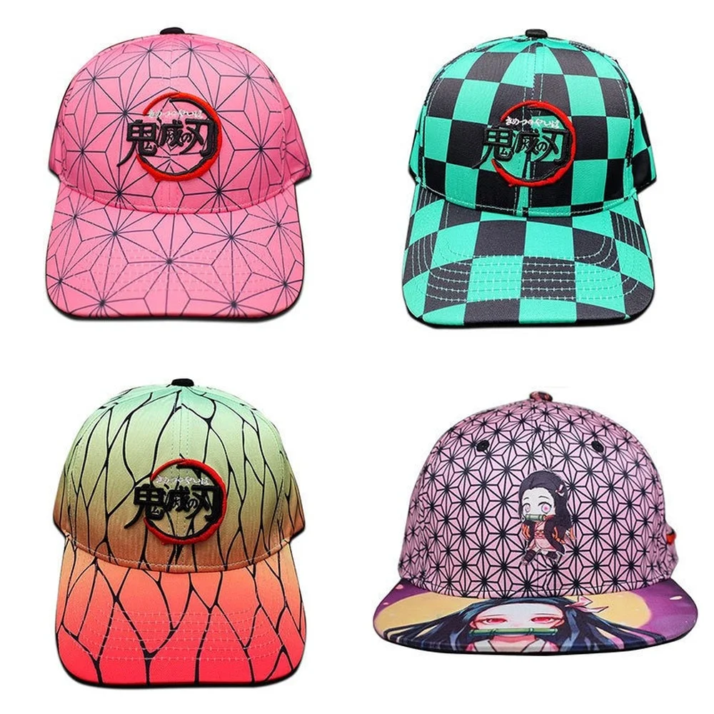 

Anime Demon Slayer Breathable Cotton Visors Adjustable Fashion Leisure Baseball Caps Women Men Wild Outdoor Peaked Hats