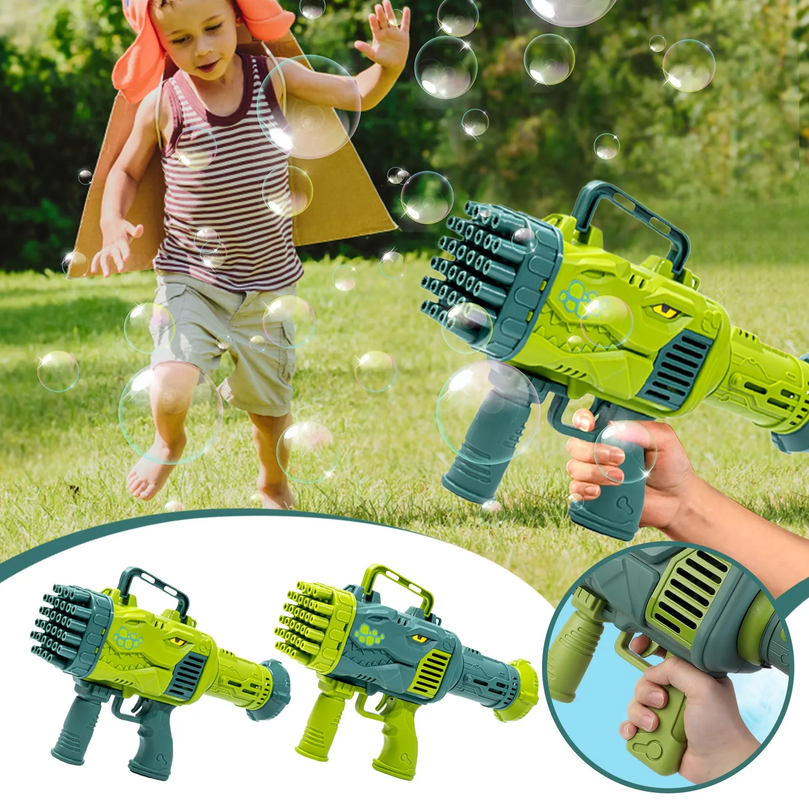 

32 Hole Bubble Machine Angel Bubble Colorful Lights Upgraded Automatic Bubble Machine Electric Bubble Machine For 55 65 75 85 Cm