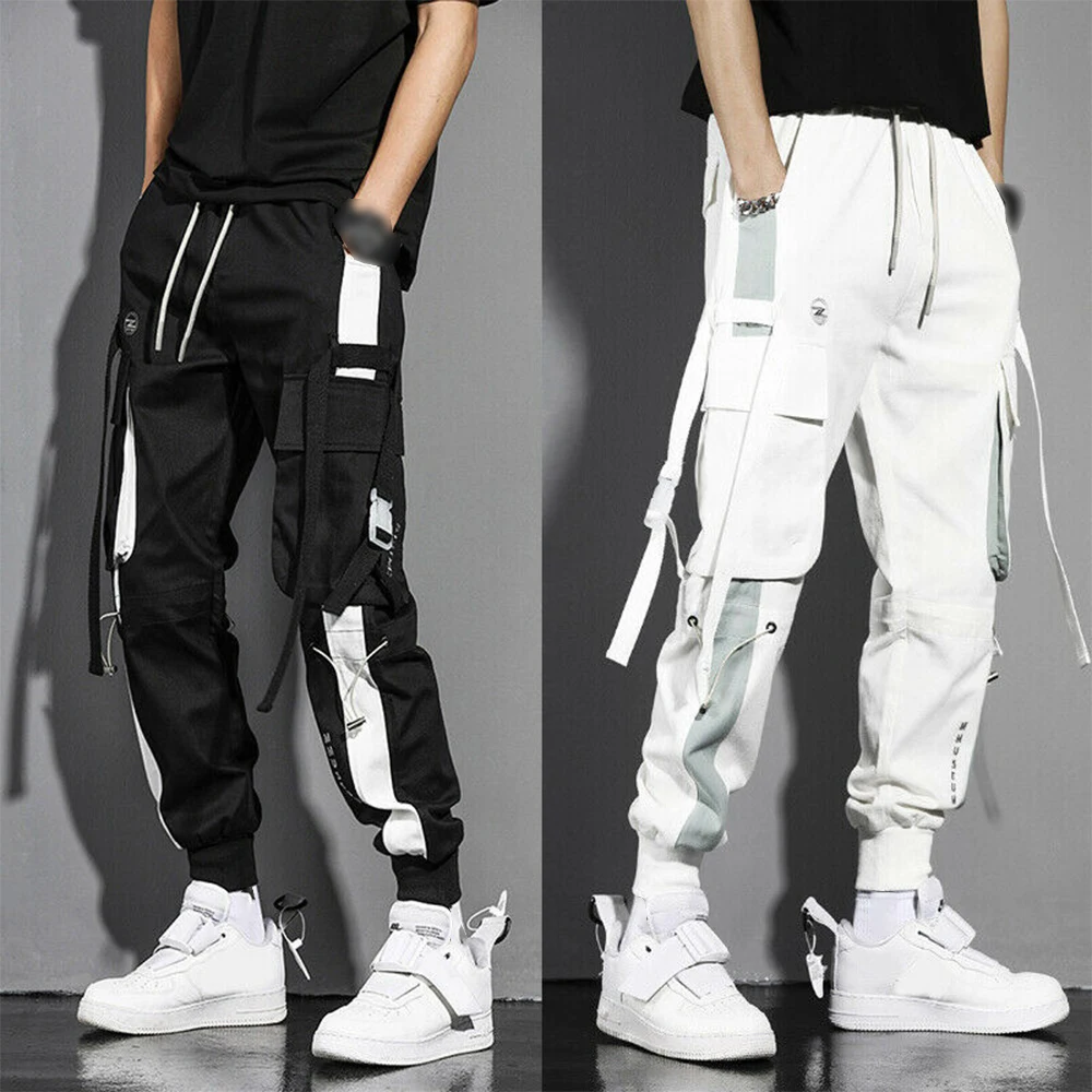 

Mens New Streetwear Multi Pockets Cargo Pants Harem Pants Hip Hop Casual Male Trackpants Joggers Trousers Fashion Cool Boys