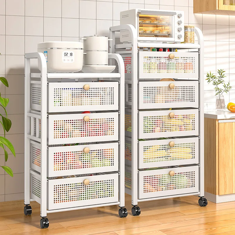 

Drawer Type Multi-Functional Vegetable Kitchen Storage Rack for Fruit and Vegetable Floor Multi-Layer Household Storage Basket