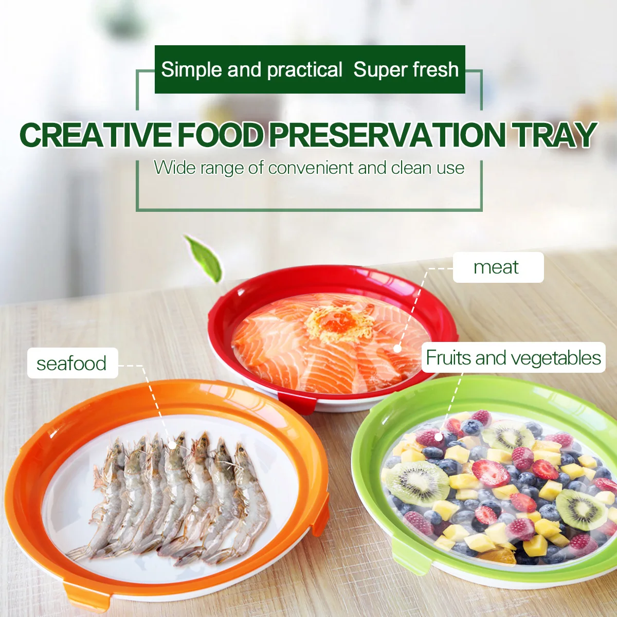 

Vacuum Fresh Preservation box Vacuum Sealed Plastic Tray Food Preservation Tray Food Fresh Keeping Refrigerator Food Storage